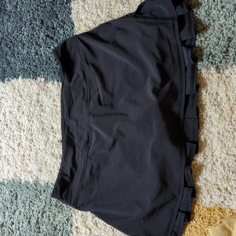 Lululemon Pace Setter Golf Tennis Skirt Skort Swift Pleated Black Sz 6